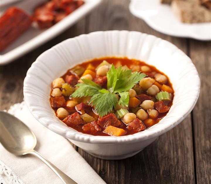 Sopa de Grão com Chouriço Primor