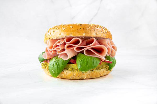 Bagel de Fiambre Perna Extra Primor Puro e Manjericão